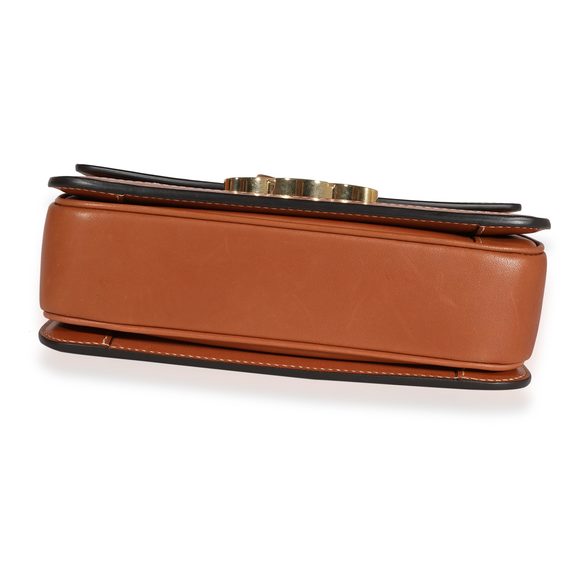 Celine Brown Triomphe Canvas & Calfskin Teen Triomphe Bag - Picture 5 of 8